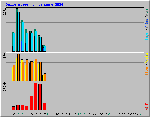 Daily usage for January 2026