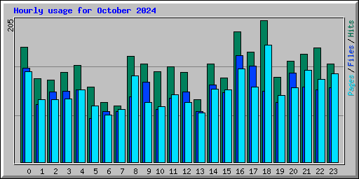 Hourly usage for October 2024