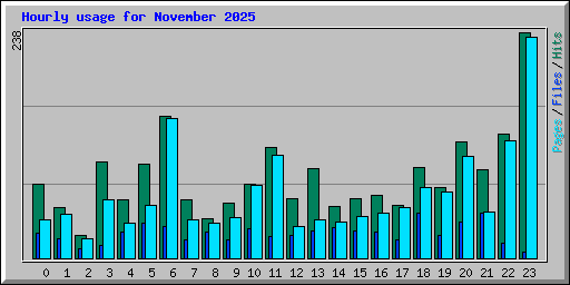Hourly usage for November 2025