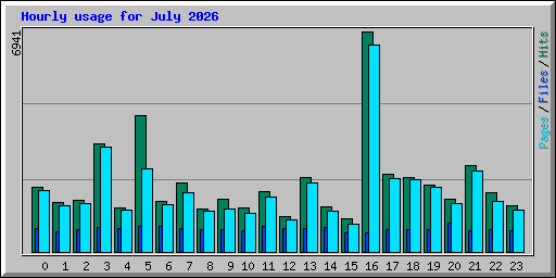 Hourly usage for July 2026