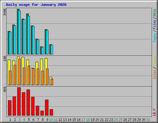 Daily usage for January 2026