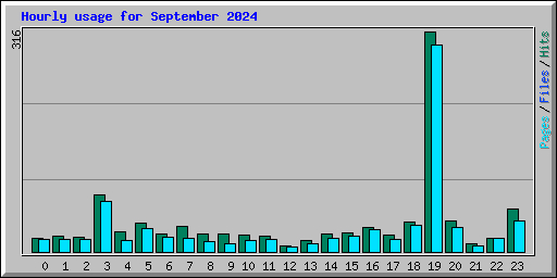 Hourly usage for September 2024