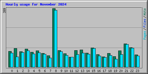 Hourly usage for November 2024