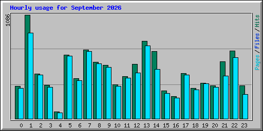 Hourly usage for September 2026